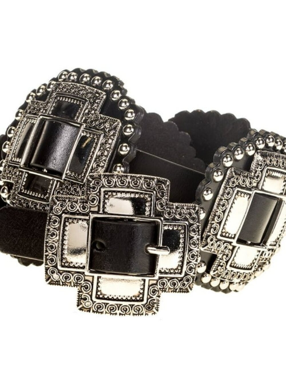 Roper Black and Silver Western Belt NWT